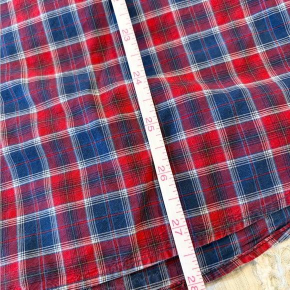 Billy Reid Heirloom Men’s Long Sleeve Red White Blue Plaid Button Down Shirt16.5 - Picture 5 of 8